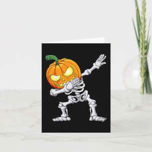 Halloween Boys Dabbing Skeleton Scary Pumpkin Jack Kaart