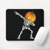 Halloween Boys Dabbing Skeleton Scary Pumpkin Jack Muismat (Met muis)