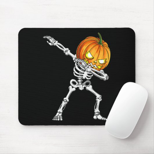 Halloween Boys Dabbing Skeleton Scary Pumpkin Jack Muismat (Met muis)