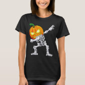 Halloween Boys Dabbing Skeleton Y Pumpkin Jack O L T-shirt (Voorkant)