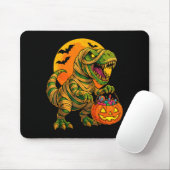 Halloween Boys Dinosaur Mummy T Rex Y Pumpkin Moon Muismat (Met muis)