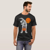 Halloween Boys Dinosaur Skeleton Rex Scary Pumpkin T-shirt (Voorkant volledig)