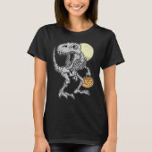 Halloween Boys Dinosaur Skeleton rex Scary Pumpkin T-shirt (Voorkant)