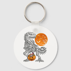 Halloween Boys Dinosaur Skeleton T Rex Scary Pumpk Sleutelhanger