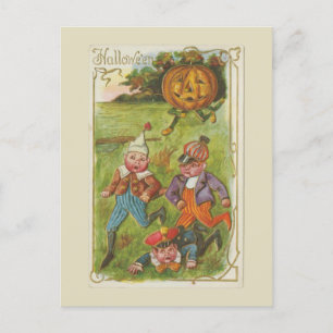 Halloween Boys en Jack O'Lantern Briefkaart