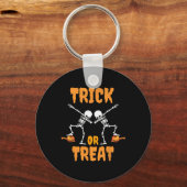 Halloween Boys Girls Dabbing Pumpkin Skeleton Zomb Sleutelhanger (Voorkant)