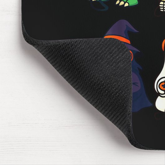 Halloween Boys Kids Gamer Dinosaur Skeleton Ghost  Muismat (Hoek)