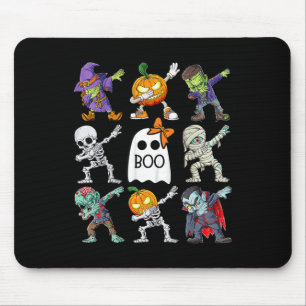 Halloween Boys Skeleton Zombie Pumpkin Uniek Boek Muismat