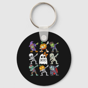 Halloween Boys Skeleton Zombie Pumpkin Uniek Boek Sleutelhanger