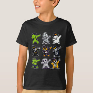 Halloween Boys Skeleton Zombie Scary Pumpkin Mummy T-shirt