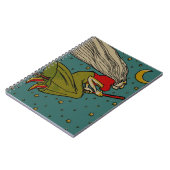  Halloween, boze heks die op Broomstick vliegt Notitieboek (Linkerzijde)