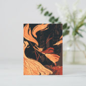  Halloween, boze heks with Fire in Forest Briefkaart (Staand voorkant)