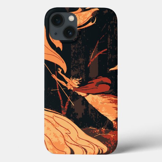  Halloween, boze heks with Fire in Forest Case-Mate iPhone Case (Achterkant)