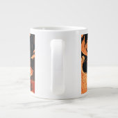 Halloween, boze heks with Fire in Forest Grote Koffiekop (Achterkant)