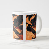 Halloween, boze heks with Fire in Forest Grote Koffiekop (Voorkant rechts)