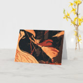  Halloween, boze heks with Fire in Forest Kaart (Gele Bloem)