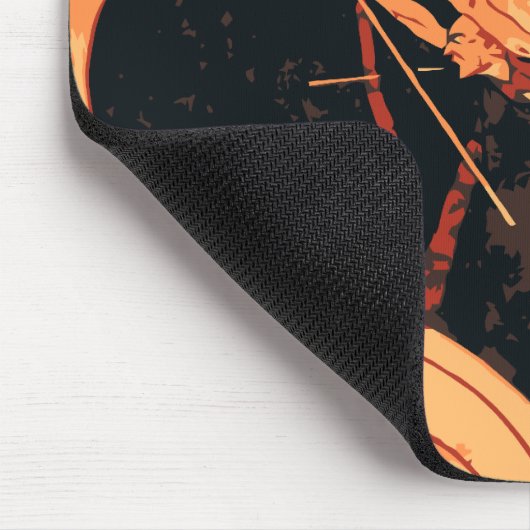 Halloween, boze heks with Fire in Forest Muismat (Hoek)