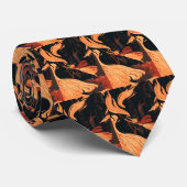  Halloween, boze heks with Fire in Forest Stropdas (Opgerold)