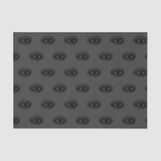 Halloween | Boze oog | Grijs Tissuepapier (Voorkant)