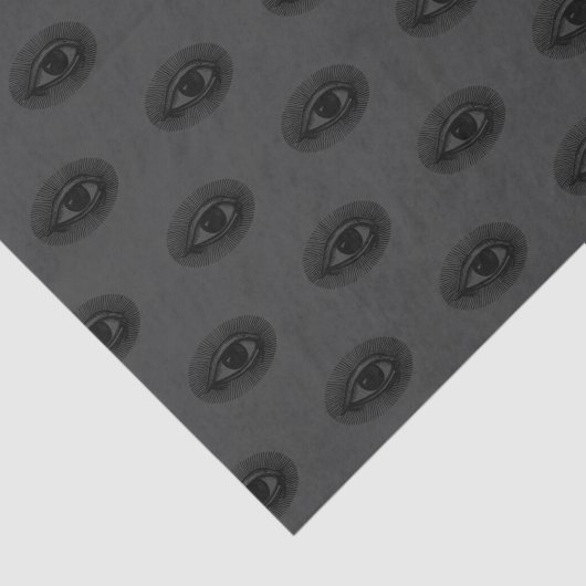 Halloween | Boze oog | Grijs Tissuepapier (Detail)