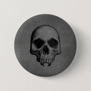 Halloween boze schedel ronde button 5,7 cm