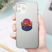 Halloween Brain Candy Bowl Horror Sticker (Telefoon)