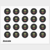 Halloween Brain Feest Zombie Handen Vector Ontwerp Ronde Sticker (Vel)