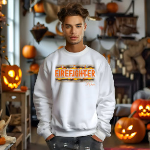 Halloween brandweerman hoodie met naam trui