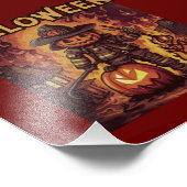 Halloween, brandweerman, trick or treat? foto afdruk (Hoek)