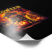 Halloween, brandweerman, trick or treat? foto afdruk (Hoek)