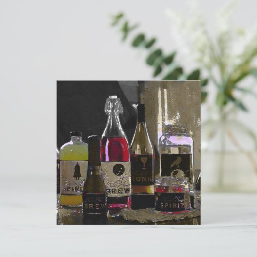 Halloween Brew - Uitnodigingen (Staand voorkant)