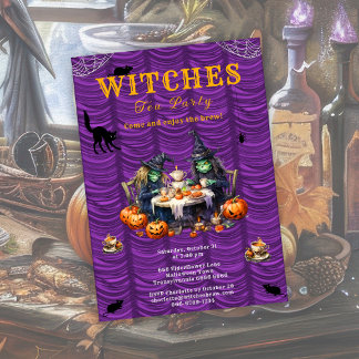Halloween Brew Witches Tea Uitnodiging