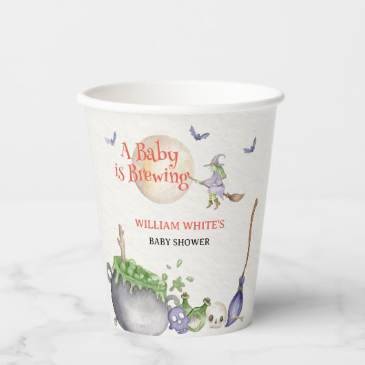 Halloween Brewing Cauldron Baby shower Papieren Bekers (Voorkant)