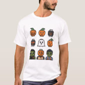 Halloween Brick Head Monster T-Shirt (Voorkant)