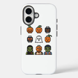Halloween Brick Head Monster voor kinderen iPhone 16 Hoesje