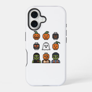 Halloween Brick Head Monster voor kinderen iPhone 16 Hoesje
