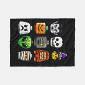 Halloween Brick Pumpkin Ghost Heads Costume Boys K Fleece Deken (Voorkant (Horizontaal))