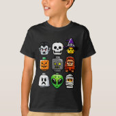 Halloween Brick Pumpkin Ghost Heads Costume Boys K T-shirt (Voorkant)