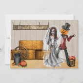 Halloween Bridal Shower Invitation Kaart (Voorkant)