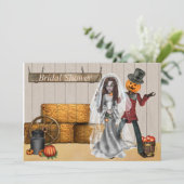 Halloween Bridal Shower Invitation Kaart (Staand voorkant)