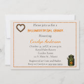 Halloween Bridal Shower Invitation Kaart (Achterkant)