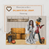 Halloween Bridal Shower Invitation Kaart (Voorkant / Achterkant)