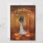 Halloween Bridal Shower Invitation Kaart (Voorkant)
