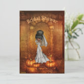Halloween Bridal Shower Invitation Kaart (Staand voorkant)