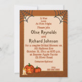 Halloween Bridal Shower Invitation Kaart (Achterkant)
