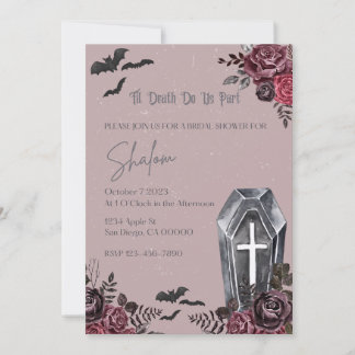 Halloween Bridal Shower Invitation Kaart