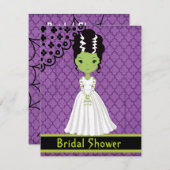 Halloween Bridal Shower Invitation Kaart (Voorkant / Achterkant)