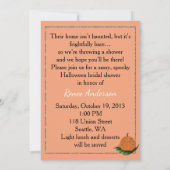 Halloween Bridal Shower Invitation Kaart (Achterkant)