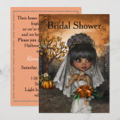 Halloween Bridal Shower Invitation Kaart (Voorkant / Achterkant)