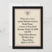 Halloween Bridal Shower Invitation Kaart (Achterkant)